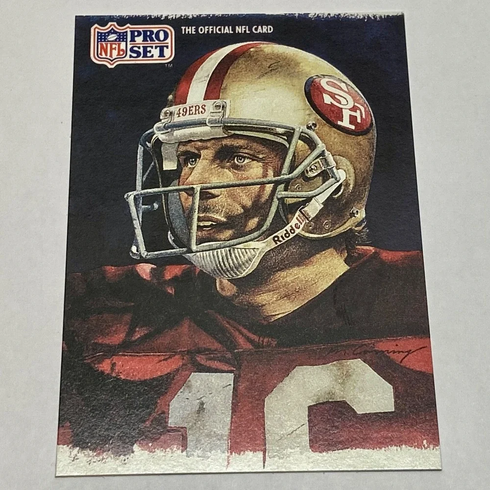 1991 Pro Set Joe Montana Quarterback 49ERS All NFC Team Official‎ NFL Card #387